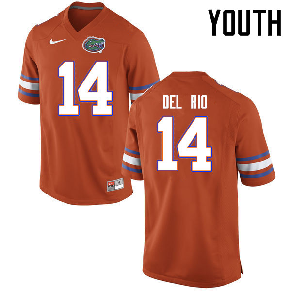 Youth Florida Gators #14 Luke Del Rio College Football Jerseys Sale-Orange